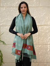 Load image into Gallery viewer, Warm &amp; Cosy Signature Kinnauri Stole - Ocean Moss