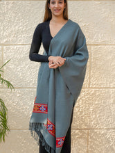 Load image into Gallery viewer, Warm &amp; Cosy Signature Kinnauri Stole - Sky Mist