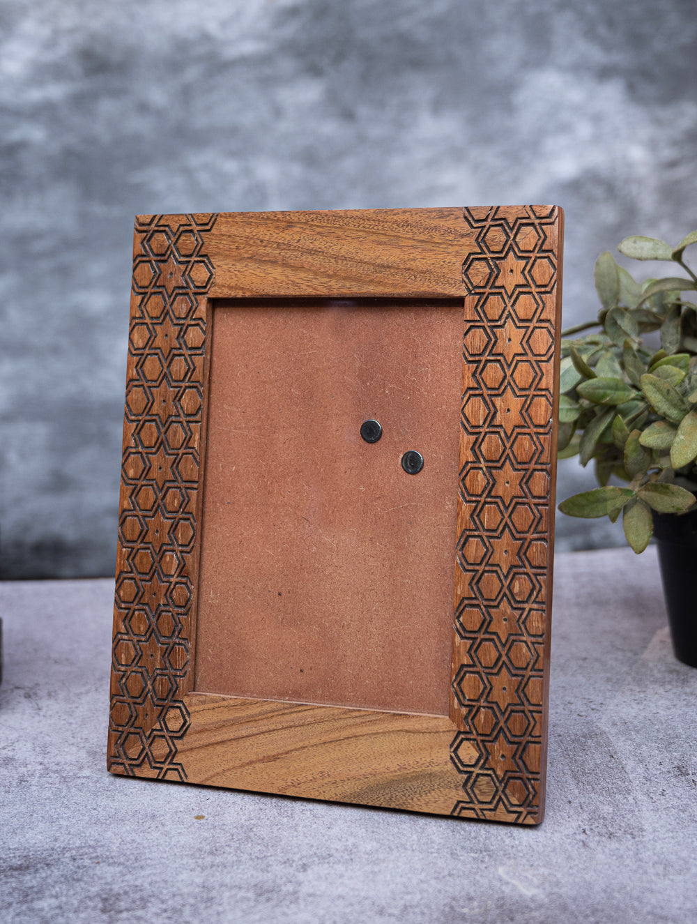 Load image into Gallery viewer, Wood Engraved Abstract Pattern Photo Frame