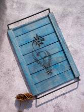 Load image into Gallery viewer, Wood Engraved Floral Tray