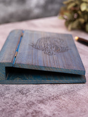 Wood Engraved Paisley Paper Holder