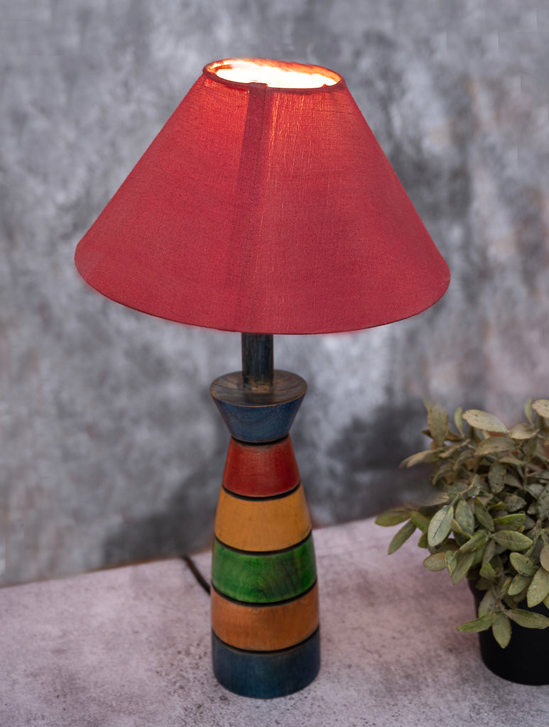 Wood Engraved Table Lamp