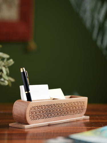 Wooden Jaali Stationery / Paper Holder