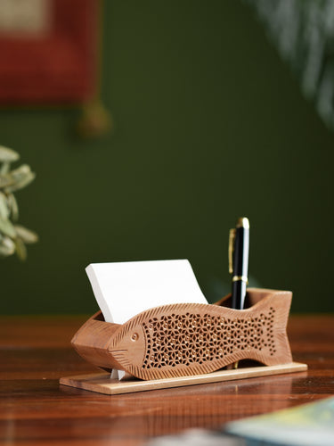Wooden Jaali Stationery / Paper Holder
