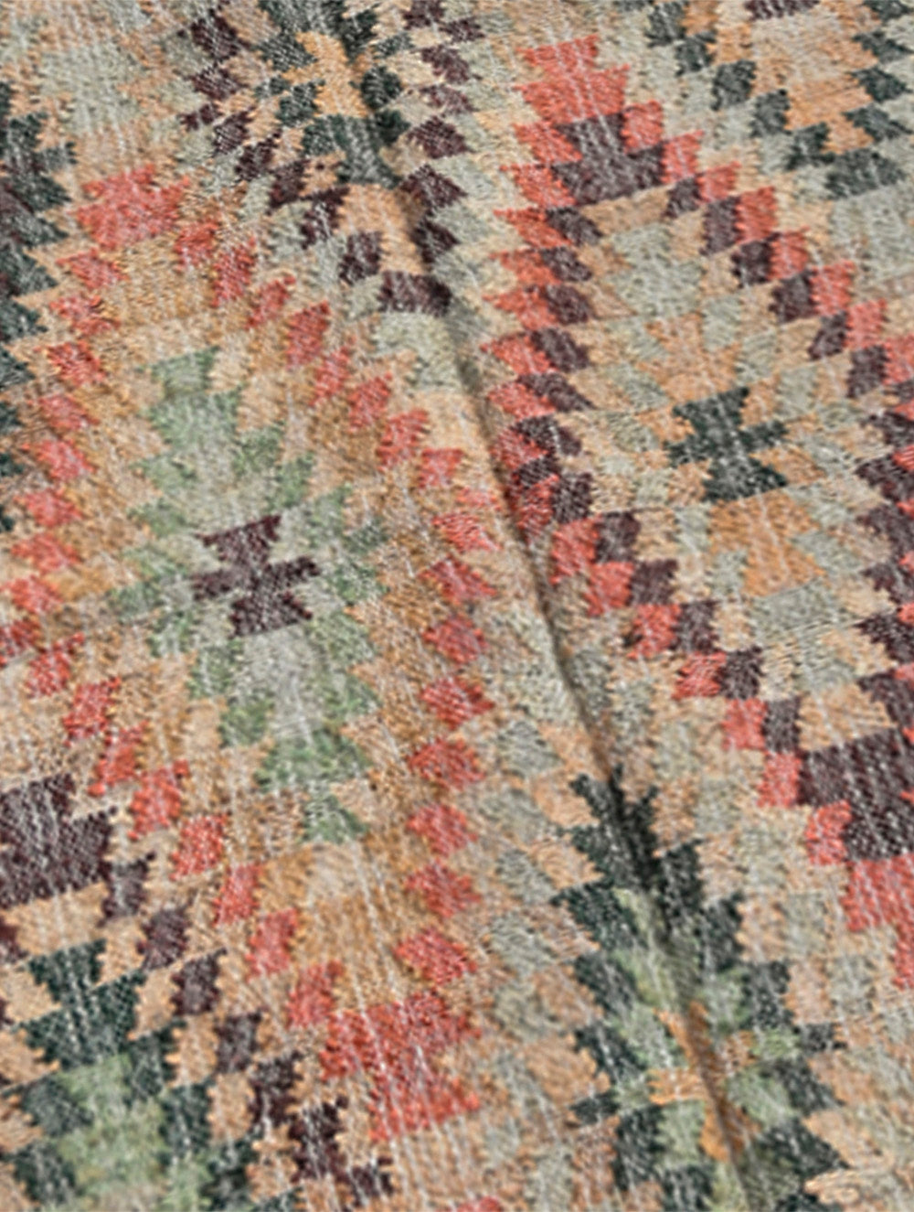 Exclusive Handmade Jute Mirzapur Dhurrie Rug - Desert Mosaic