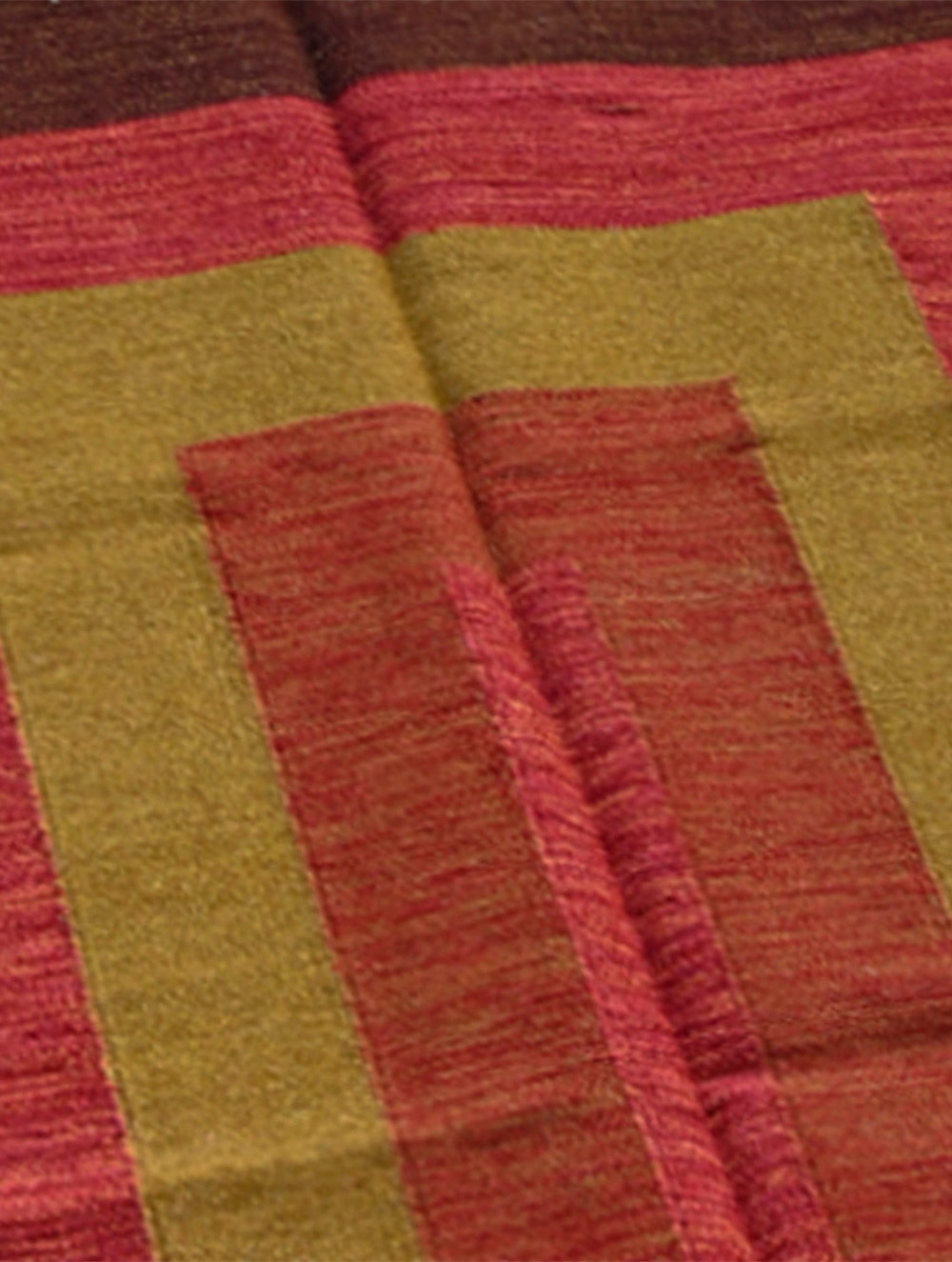 Exclusive Handmade Wool & Cotton Mirzapur Dhurrie Rug - Mystic Bands