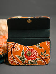 The Traveller’s Collection: Embossed Leather Wallet Set - Marigold Bloom