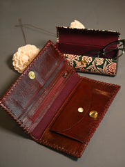 The Traveller’s Collection: Embossed Leather Travel Duo - Emerald Garden (Set of 2)
