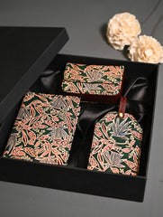 The Traveller’s Collection: Embossed Leather Travel Trio - Forest Flora (Set of 3)