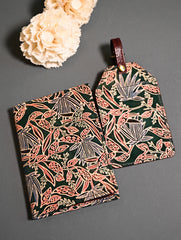 Embossed Leather Travel Set - Forest Flora (Set of 2)