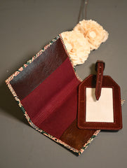 Embossed Leather Travel Set - Forest Flora (Set of 2)