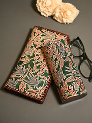 The Traveller’s Collection: Embossed Leather Travel Duo - Forest Flora (Set of 2)