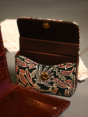 The Traveller’s Collection: Embossed Leather Wallet Set - Forest Flora (Set of 2)