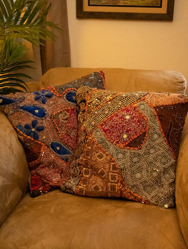 Zari Patchwork Cushion Covers (Set of 2)