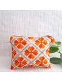 2 toned Embellished Orange Coin Pouch