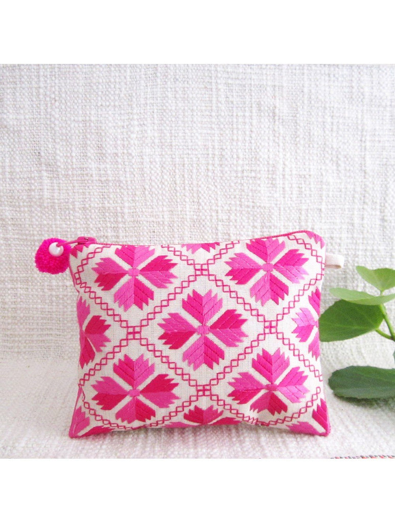 2 toned Embellished Pink Coin Pouch