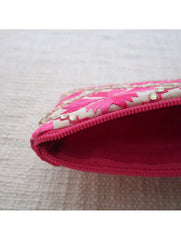 2 toned Embellished Pink Coin Pouch