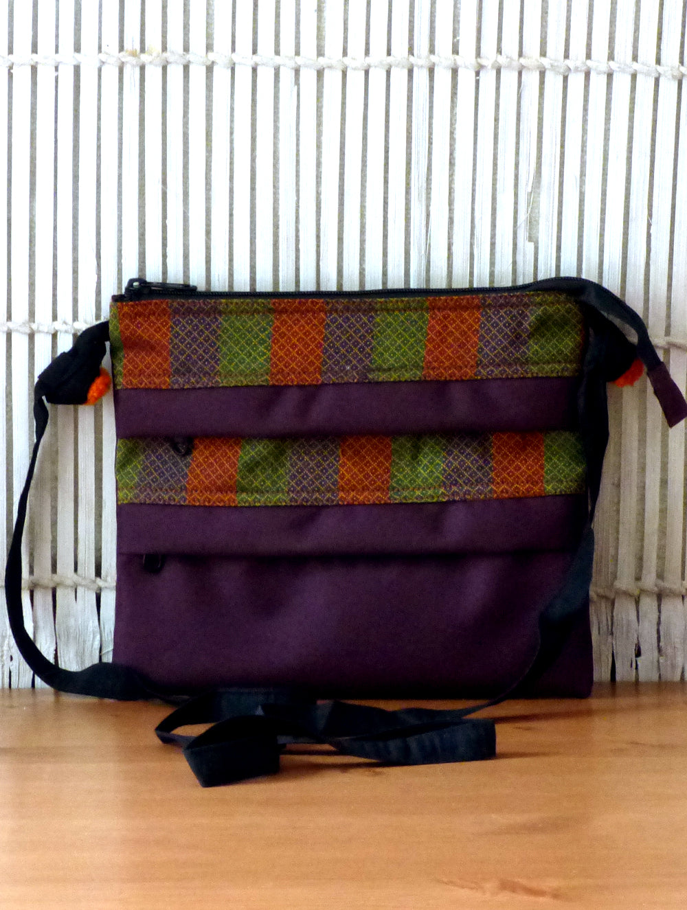 Load image into Gallery viewer, 3 - Zip Crossfront Bag - Khand - The India Craft House 