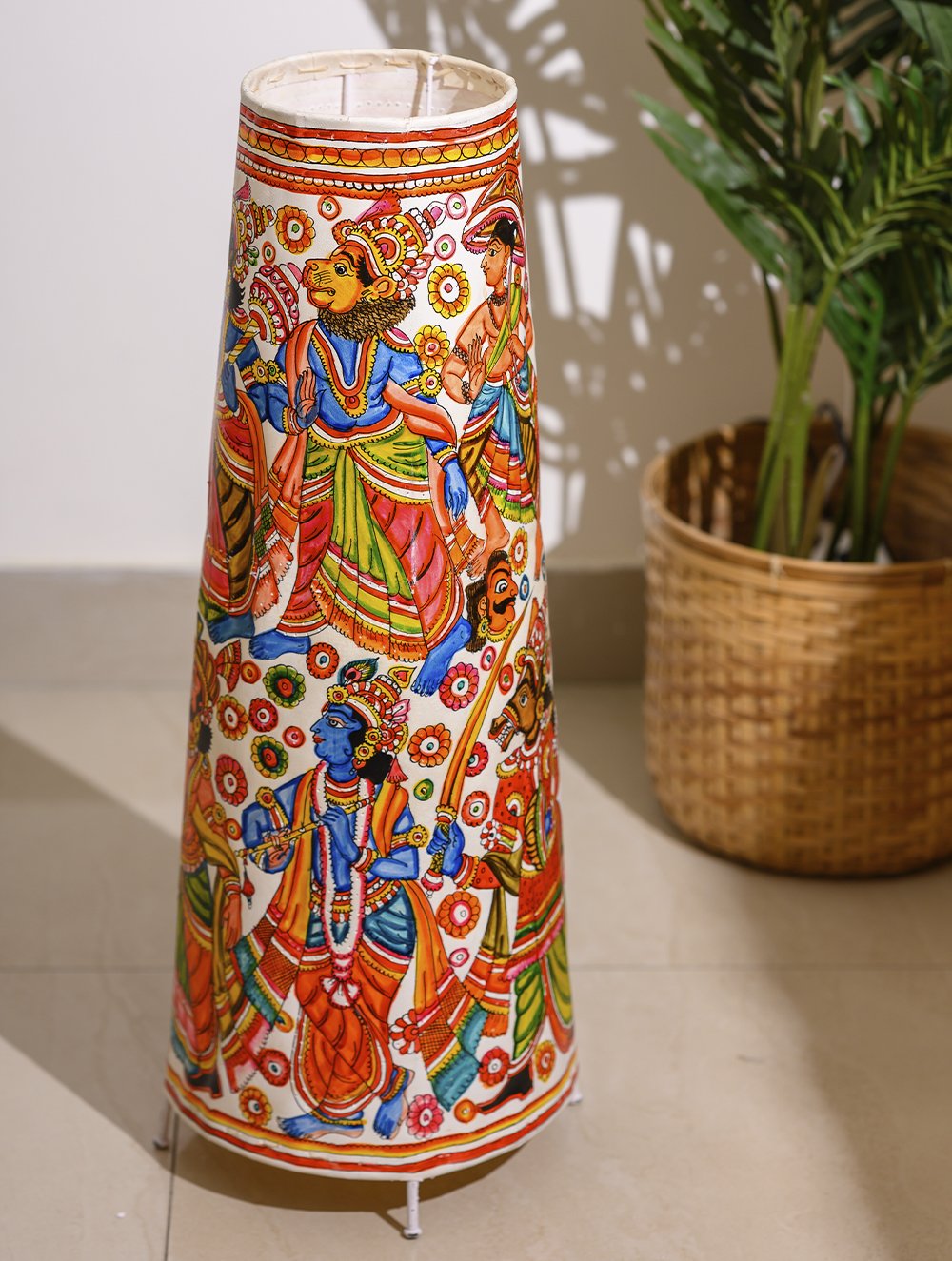 Load image into Gallery viewer, Andhra Leather Craft - Floor Lamp Shade (Large) - Dasha Avatar