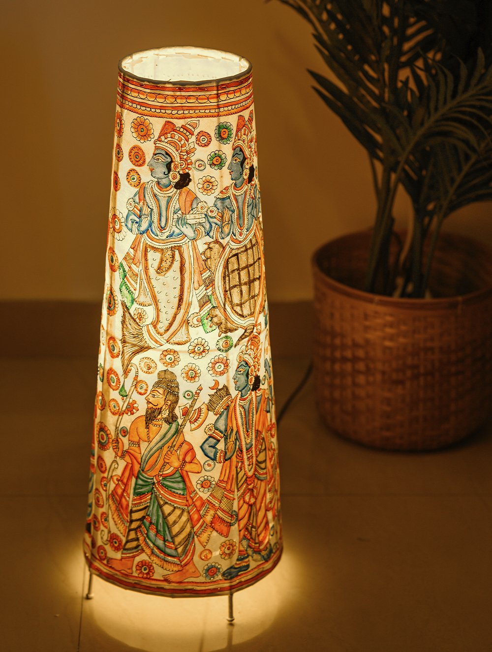Load image into Gallery viewer, Andhra Leather Craft - Floor Lamp Shade (Large) - Dasha Avatar