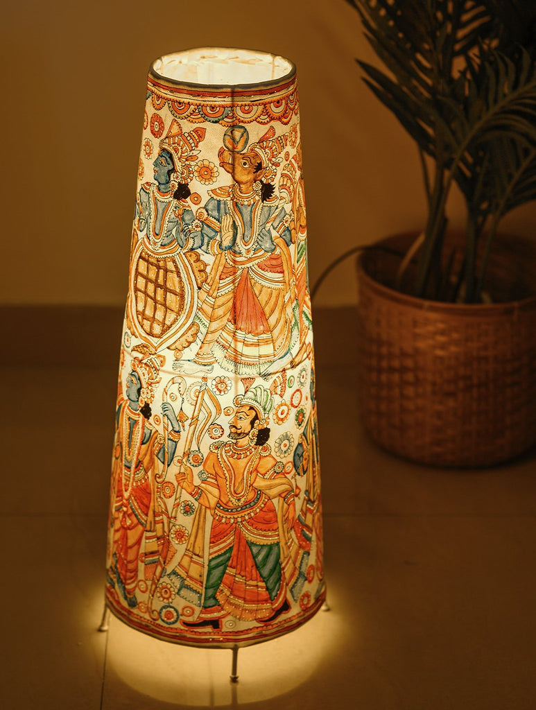 Andhra Leather Craft - Floor Lamp Shade (Large) - Dasha Avatar (Multicoloured)