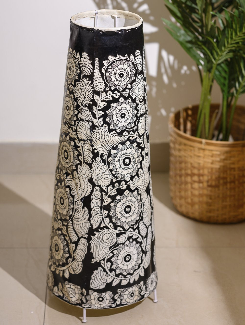 Load image into Gallery viewer, Andhra Leather Craft - Floor Lamp Shade (Large) - Floral Charm