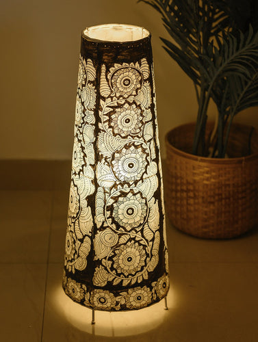 Andhra Leather Craft - Floor Lamp Shade (Large) - Floral Charm