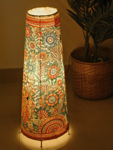 Andhra Leather Craft - Floor Lamp Shade (Large) - Ganesha & Flora