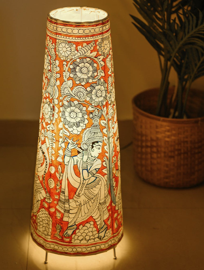 Andhra Leather Craft - Floor Lamp Shade (Large) - Krishna Radha