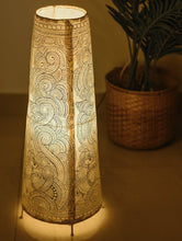 Load image into Gallery viewer, Andhra Leather Craft - Floor Lamp Shade (Large) - Peacocks (White)