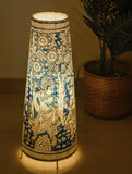 Andhra Leather Craft - Floor Lamp Shade (Large) - Radha & Krishna (Blue)