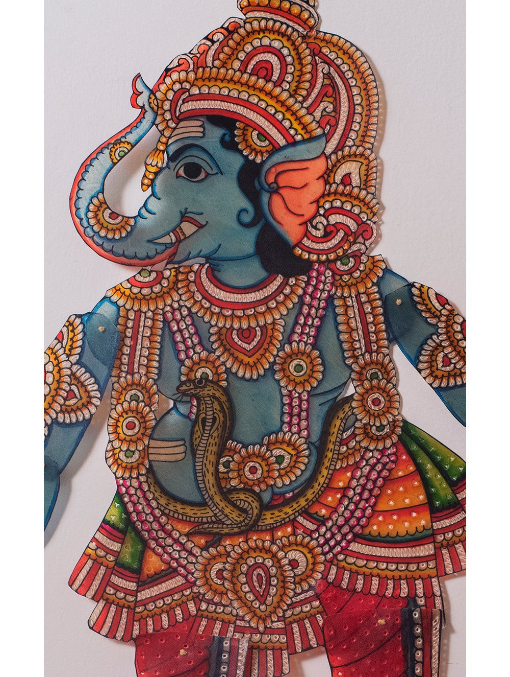 Andhra Leather Craft String Puppet - Ganesha (25" x 14")