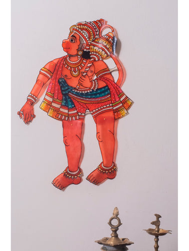 Andhra Leather Craft String Puppet - Hanuman (15.5
