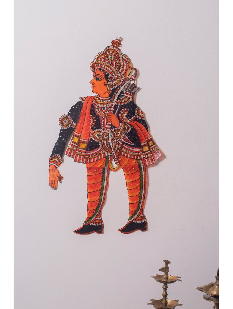 Andhra Leather Craft String Puppet - Lakshman (17" x 9")