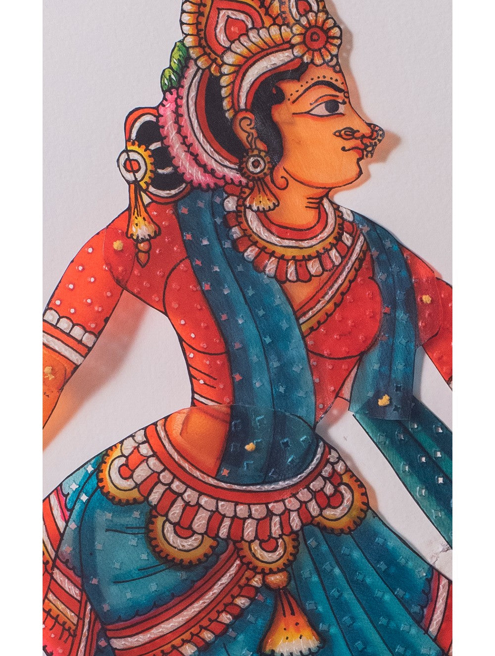 Andhra Leather Craft String Puppet - Radha (16" x 12")