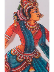 Andhra Leather Craft String Puppet - Radha (16" x 12")