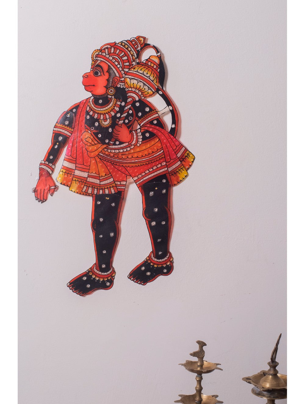 Andhra Leather Craft String Puppet - Sri Hanuman (16.5" x 9")