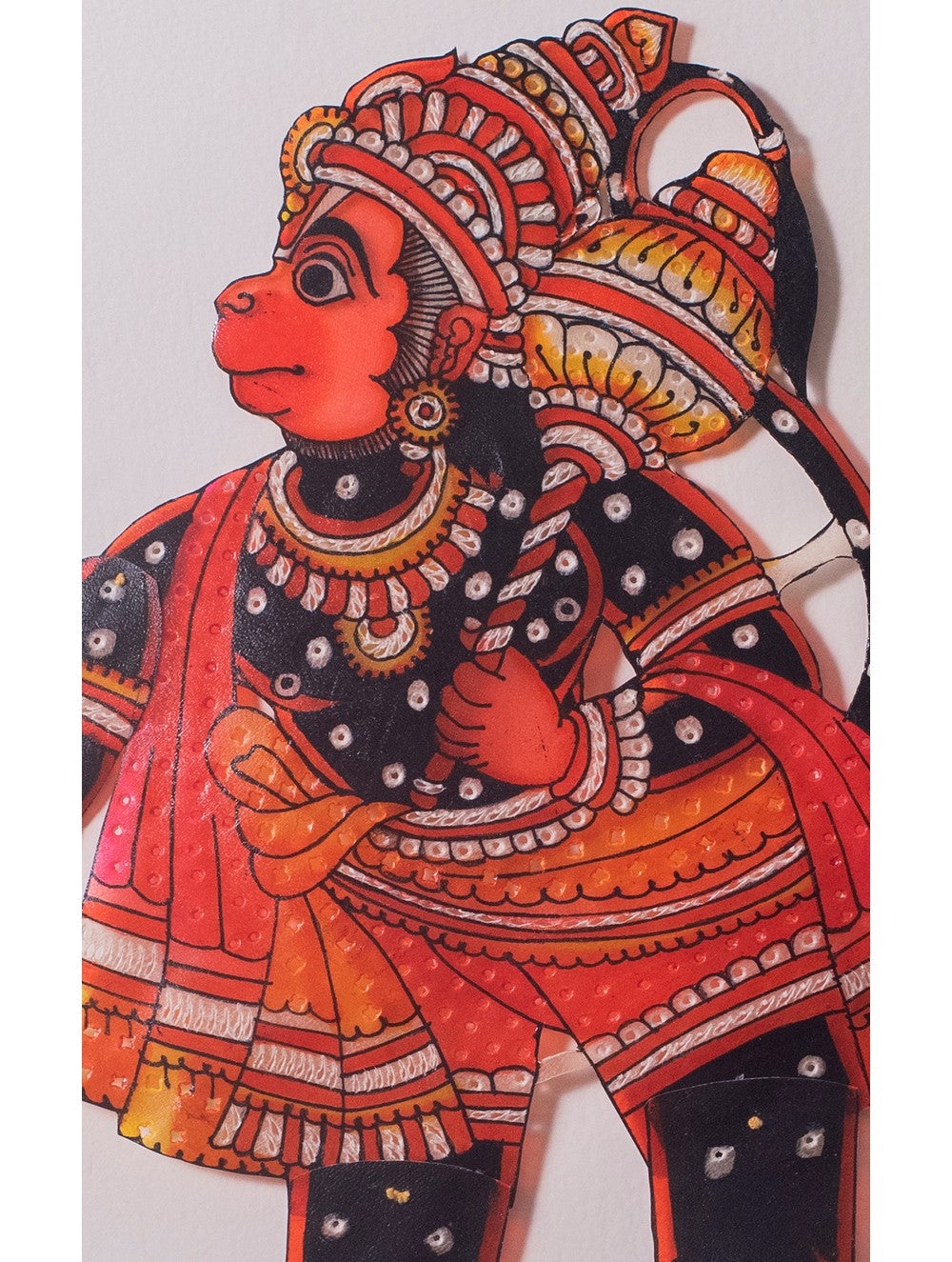 Andhra Leather Craft String Puppet - Sri Hanuman (16.5" x 9")