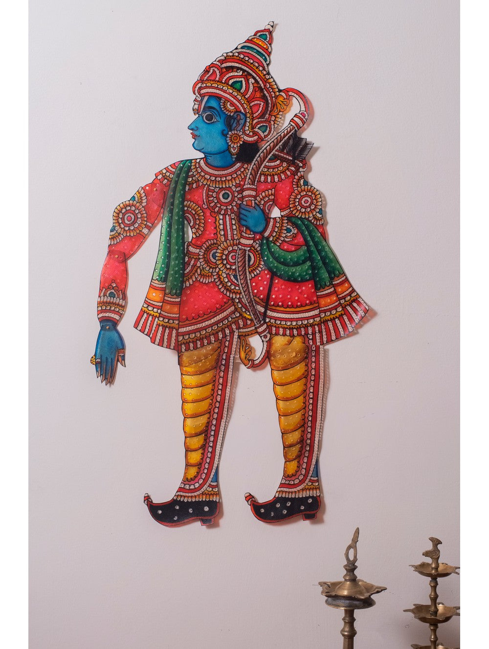 Andhra Leather Craft String Puppet - Sri Ram (23.5" x 13")