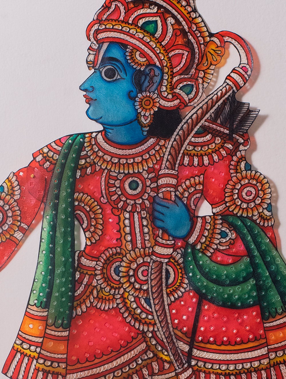 Andhra Leather Craft String Puppet - Sri Ram (23.5" x 13")