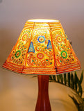 Andhra Leather Craft Table Lamp Shade - Floral