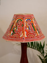 Load image into Gallery viewer, Andhra Leather Craft Table Lamp Shade - Peacock Splendour