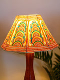 Andhra Leather Craft Table Lamp Shade - Peacocks