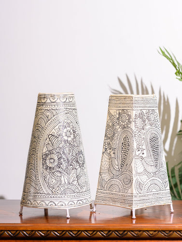 Andhra Leather Craft Lamp Shade, Medium (13