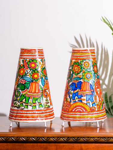 Andhra Leather Craft Lamp Shade, Medium (13