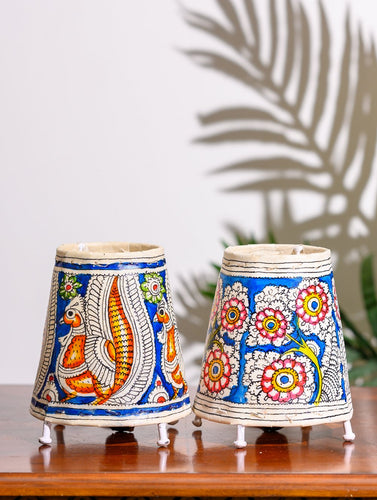 Andhra Leather Craft Lamp Shade, Small (6