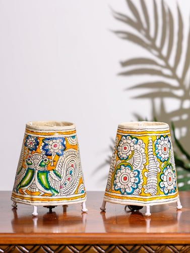 Andhra Leather Craft Lamp Shade, Small (6