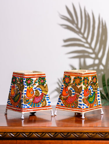 Andhra Leather Craft Lamp Shade, Small (6