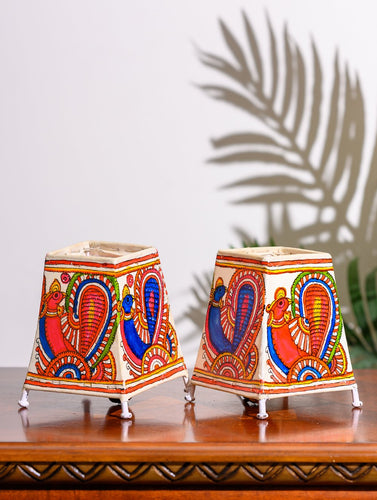 Andhra Leather Craft Lamp Shade, Small (6