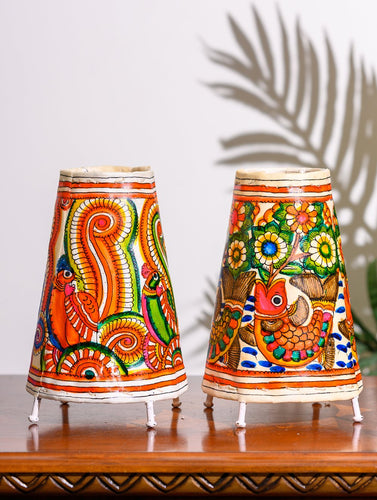 Andhra Leather Craft Lamp Shade, Small (9